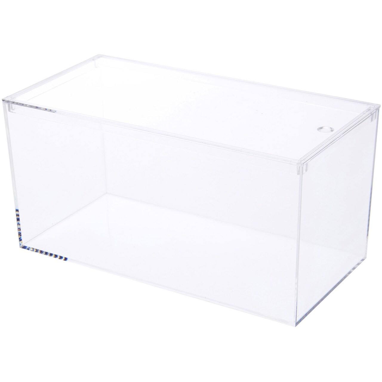 Pioneer Plastics 083CAQUA Clear Micro Habitat Terrarium, Tarantula Enclosure, Desktop Aquarium, 7.75" W x 3.75" D x 3.75" H